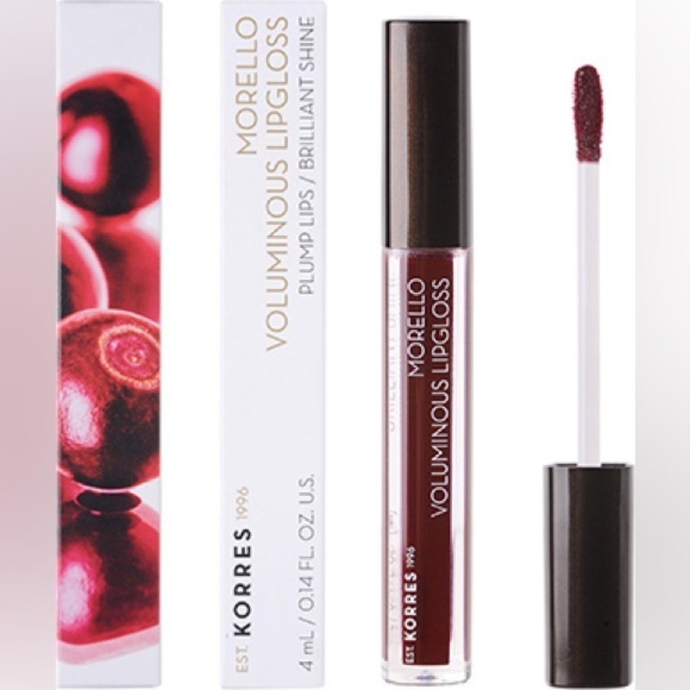 🎀 Korres Morello Voluminous Lip Gloss - Bloody Cherry | Plumping Shine